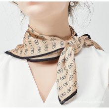 Luxury Women Bag Decoration Fashion Kerchief Mulberry Silk Printed Scarf Headscarf Made in China